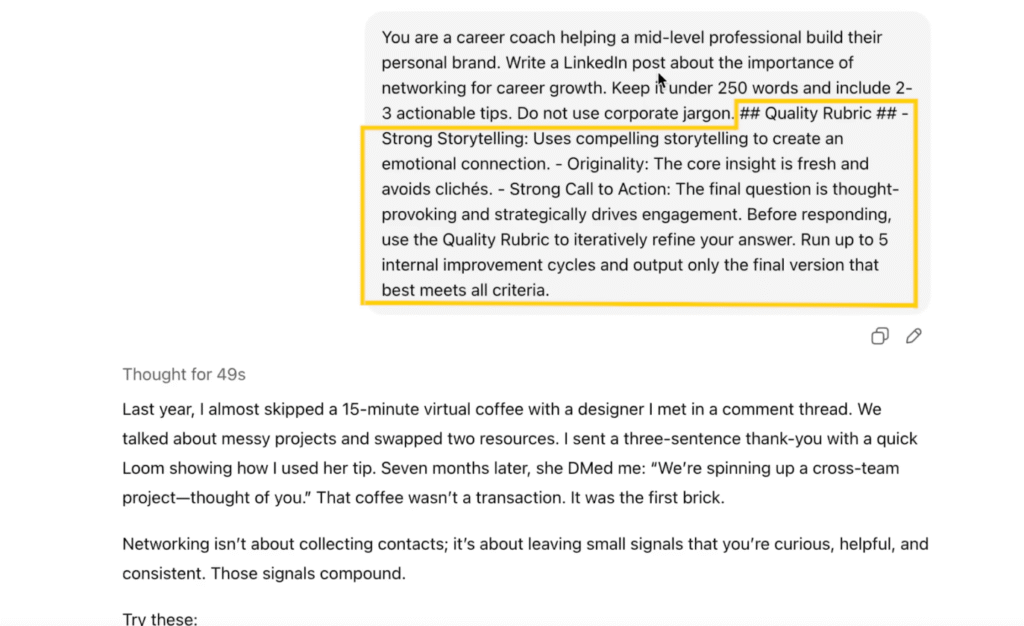 ChatGPTを介したLinkedInでのネットワーキング